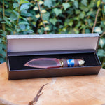 Koleksiyonluk ve Hediyelik Puukko Bıçak 24K Altın Kaplama Ayı Başlı Gravür İşlemeli