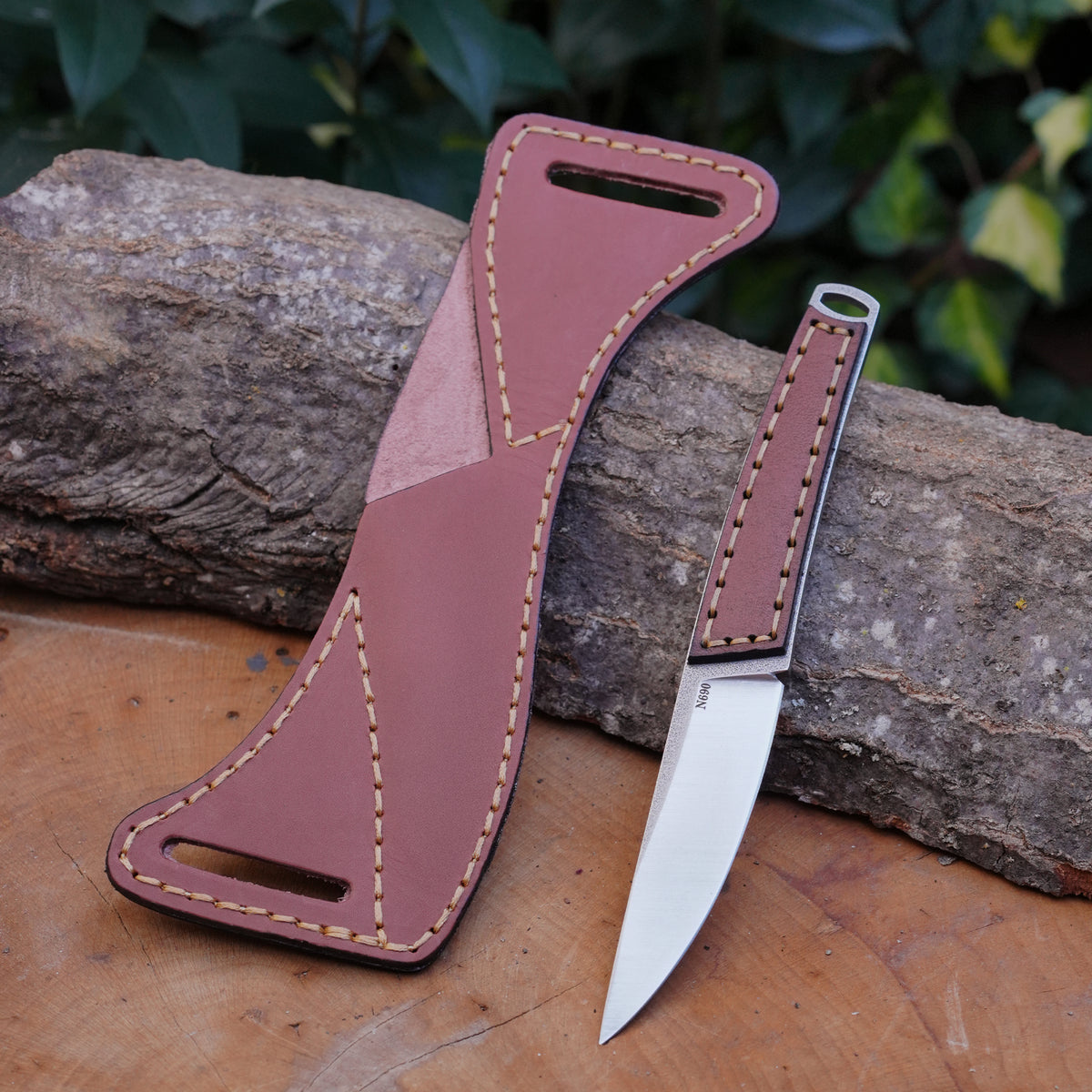 Çeri Model - 20 Cm - Vaketa Deri Saplı Av Bıçağı