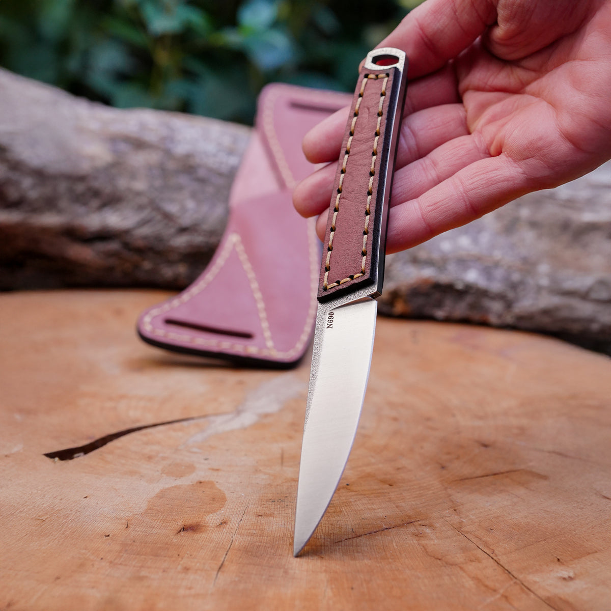 Çeri Model - 20 Cm - Vaketa Deri Saplı Av Bıçağı