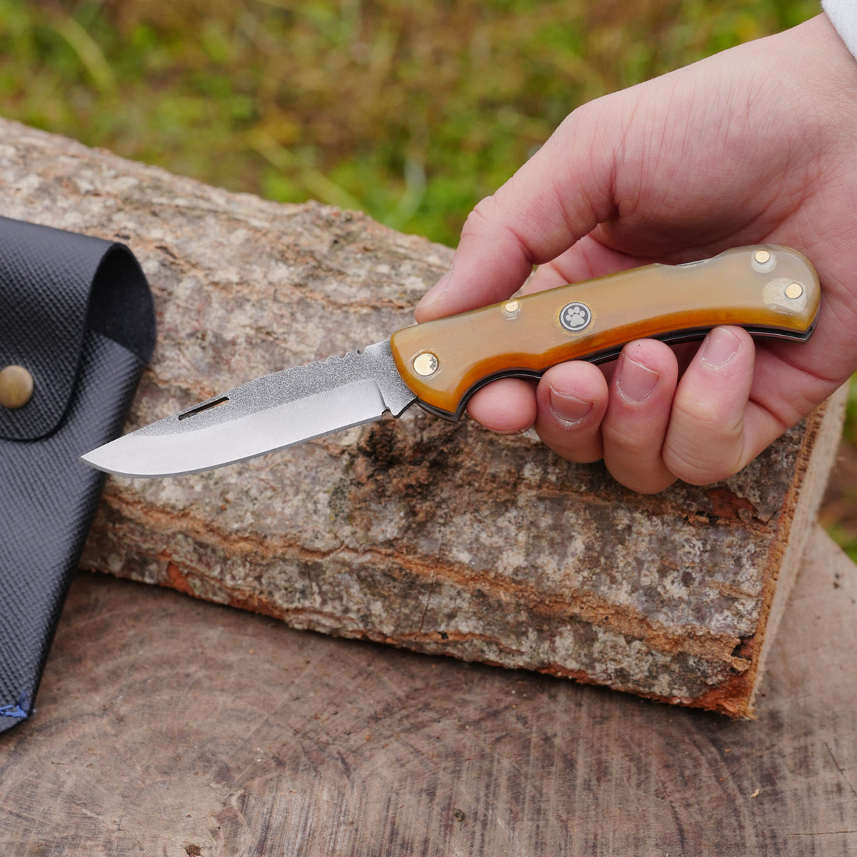 Kemik Sap - N690 Çelik Katlanır Bıçak 20 Cm