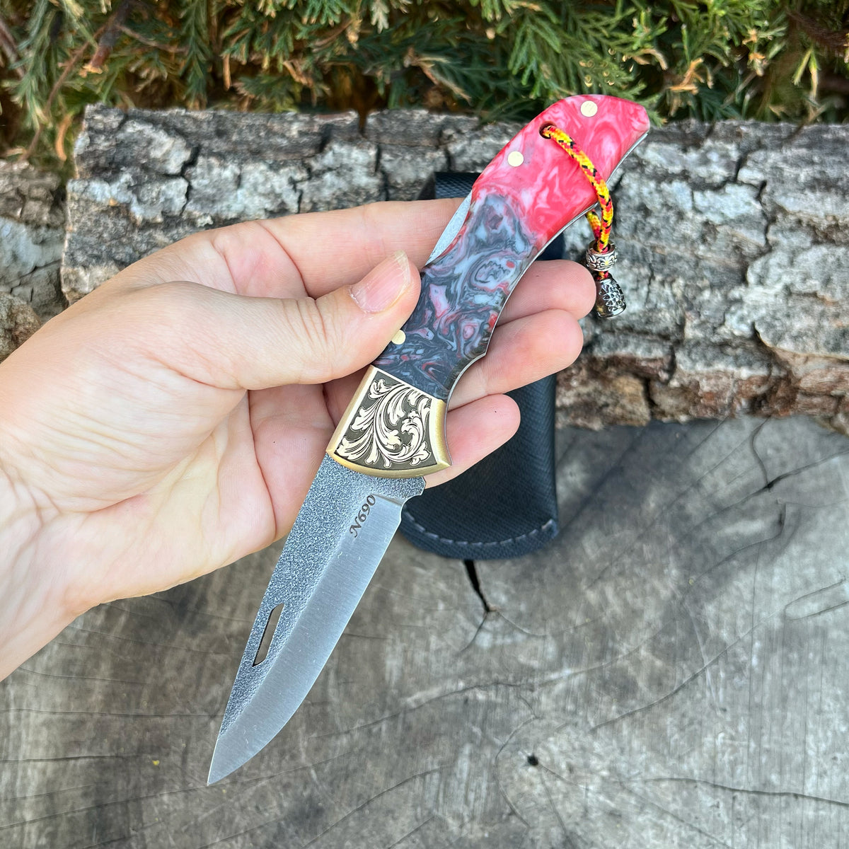 Katlanır Model - N690 Çelik - Epoksi Sap - 19 Cm
