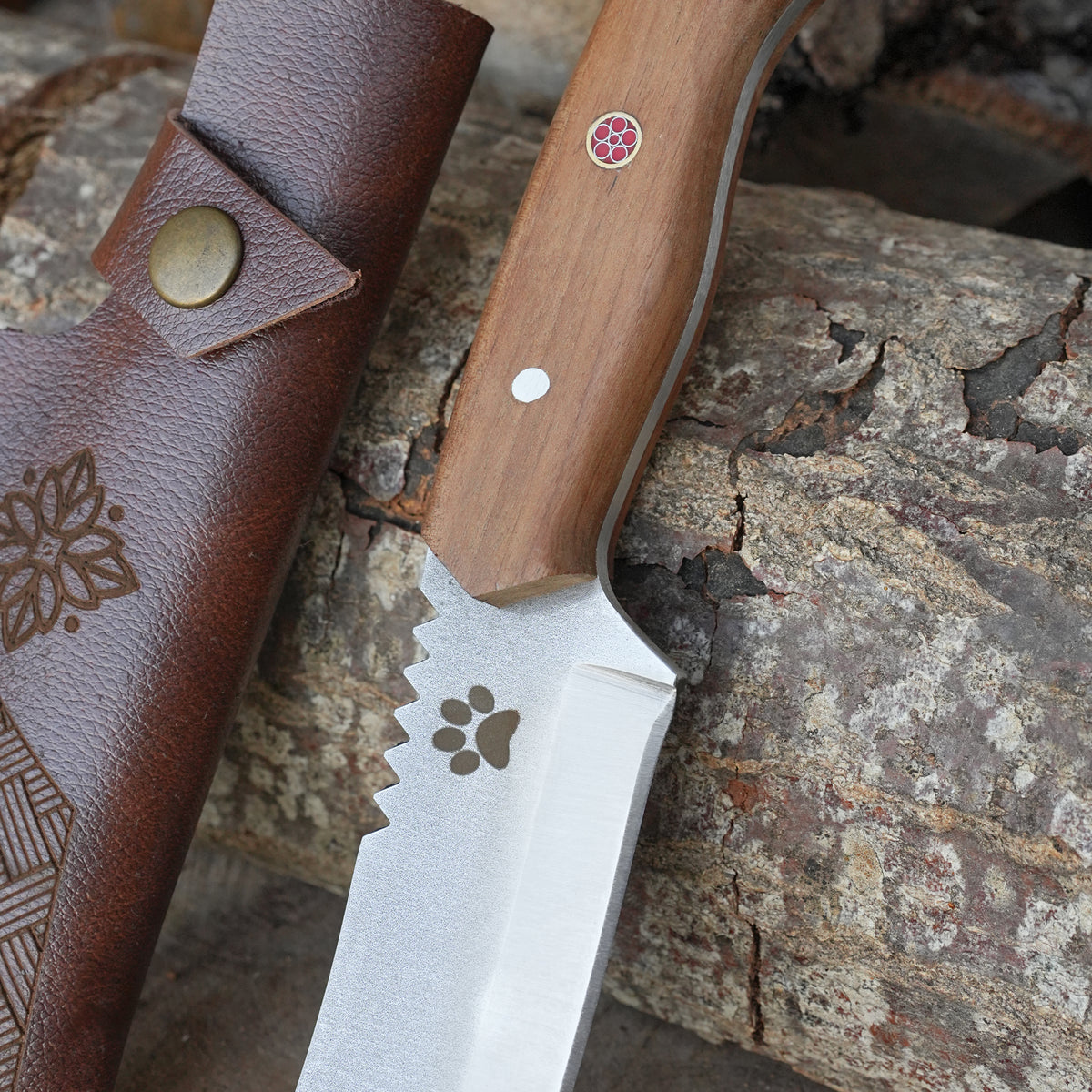 Pati İşlemeli Tanto Av Bıçağı - 24 Cm