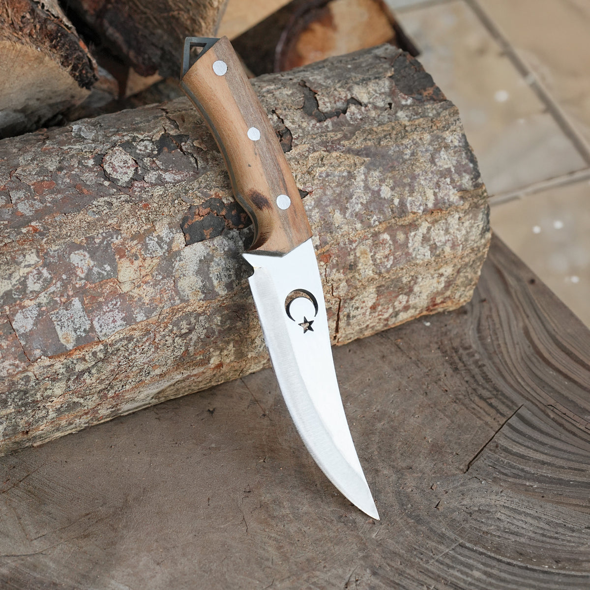Ay Yıldız İşlemeli Av Bıçağı - 21 cm