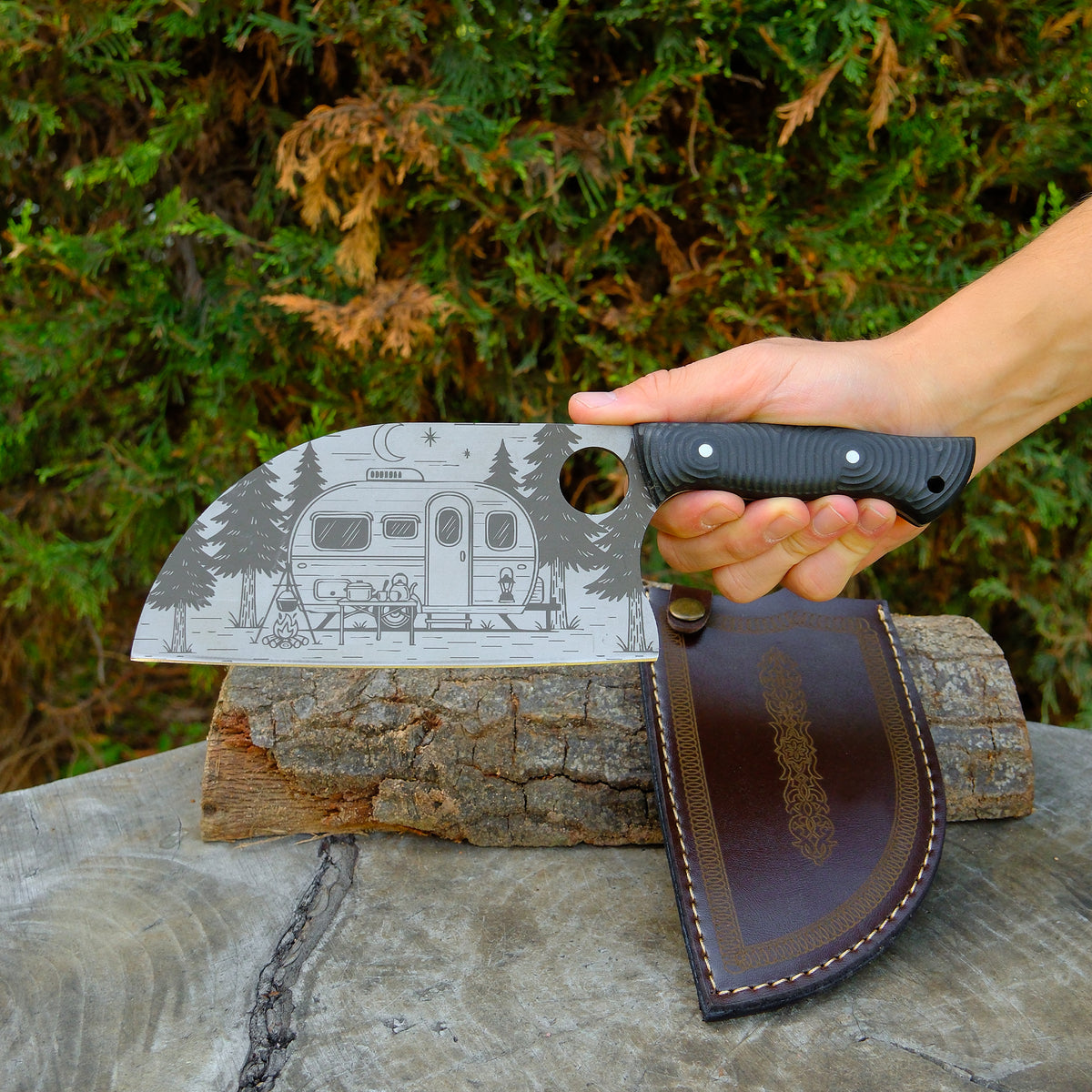 Almazan 28 Cm - Karavan Gravür İşlemeli - Kompakt Sap