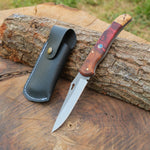 4034 Alman paslanmaz çelik ve ceviz-epoksi saplı 24 cm el yapımı katlanır model