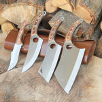 4034 Alman çelikten üretilmiş Almazan, Viking ve Şehzade modellerinden oluşan bu set, doğa aktiviteleri için ideal 4’lü bıçak çözümüdür.