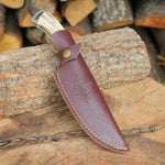 Geyik boynuzundan yapılmış saplı, paslanmaz çelik Yatağan ustalığı bıçak modeli