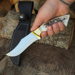 4116 paslanmaz Alman çeliği ve orijinal geyik boynuzu saplı 28 cm el yapımı bıçak