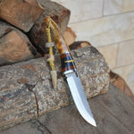 Koleksiyonluk ve Hediyelik Bıçak - N690 Çelik- Karartma Geyik Boynuzu Sap