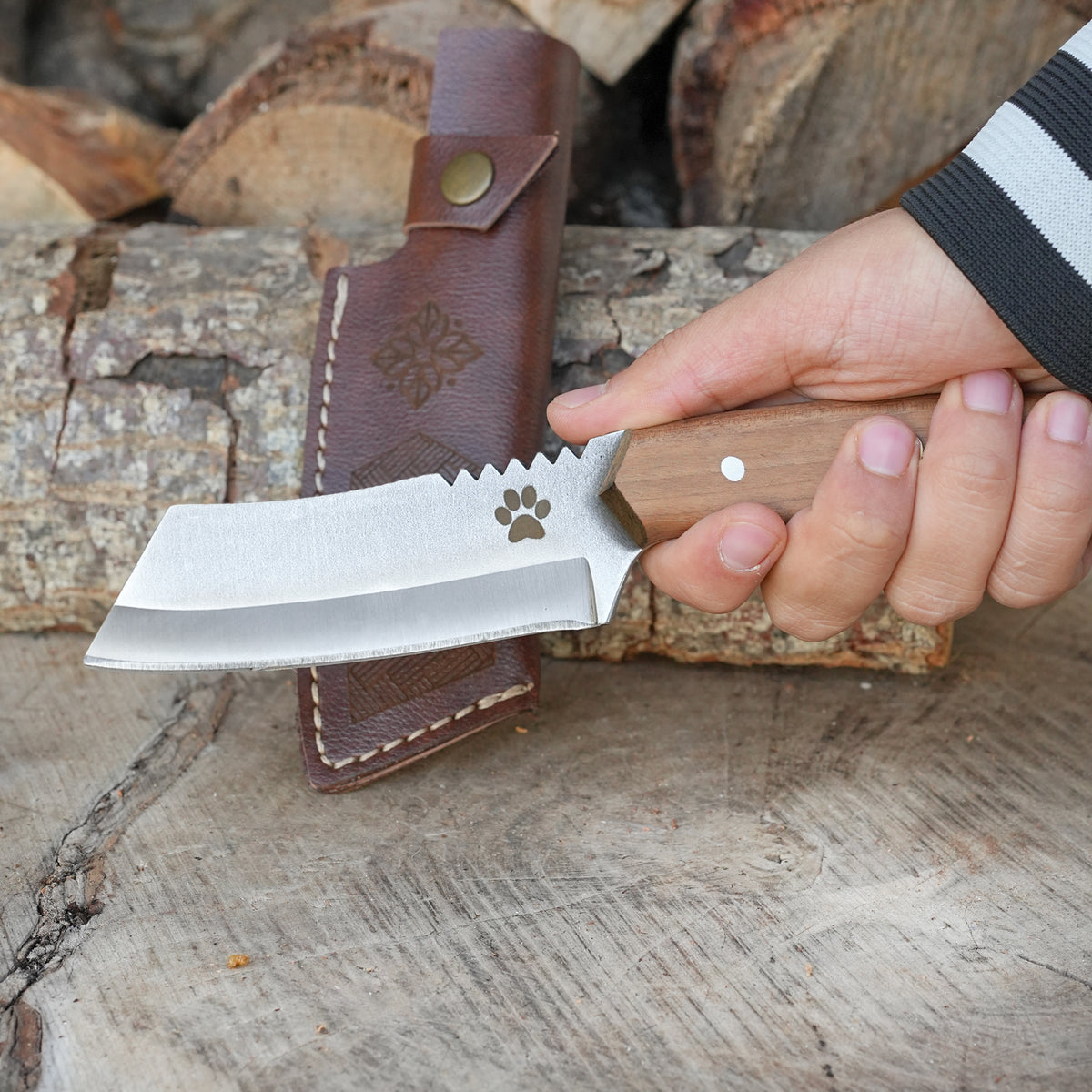 Pati İşlemeli Tanto Av Bıçağı - 24 Cm