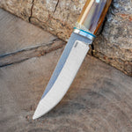 Bushcraft 30 Cm - Standlı Koç Boynuzu Sap