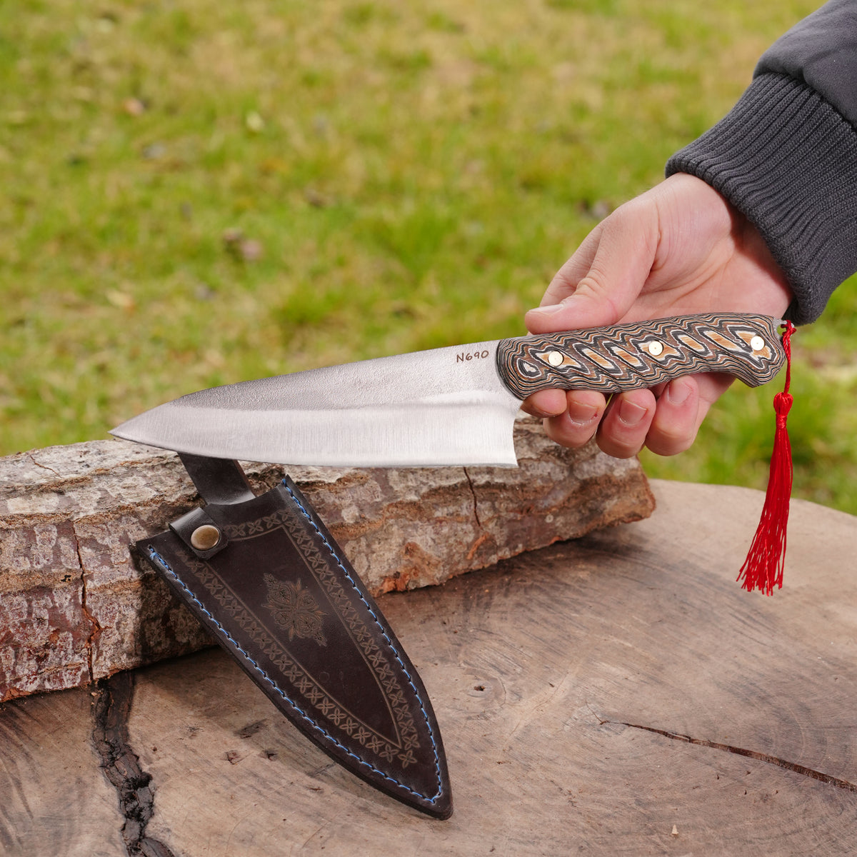 Şef Bıçağı – N690 Çelik – Gyutou Model – Verzalit Saplı Profesyonel Seri