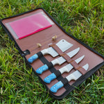 4'lü Kasap Bıçağı Seti + Kesme Tahtası - Paslanmaz Premium Kalite