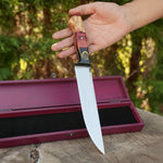 Kelle Bıçağı - N690 Çeliği -Allah Yazılı- Özel Ahşap Kutulu