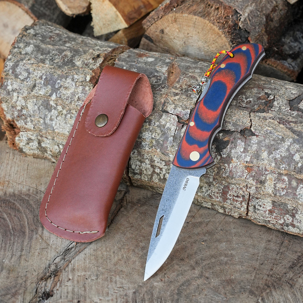 Katlanır Model - N690 Çelik - Mikarta Sap - 17 Cm