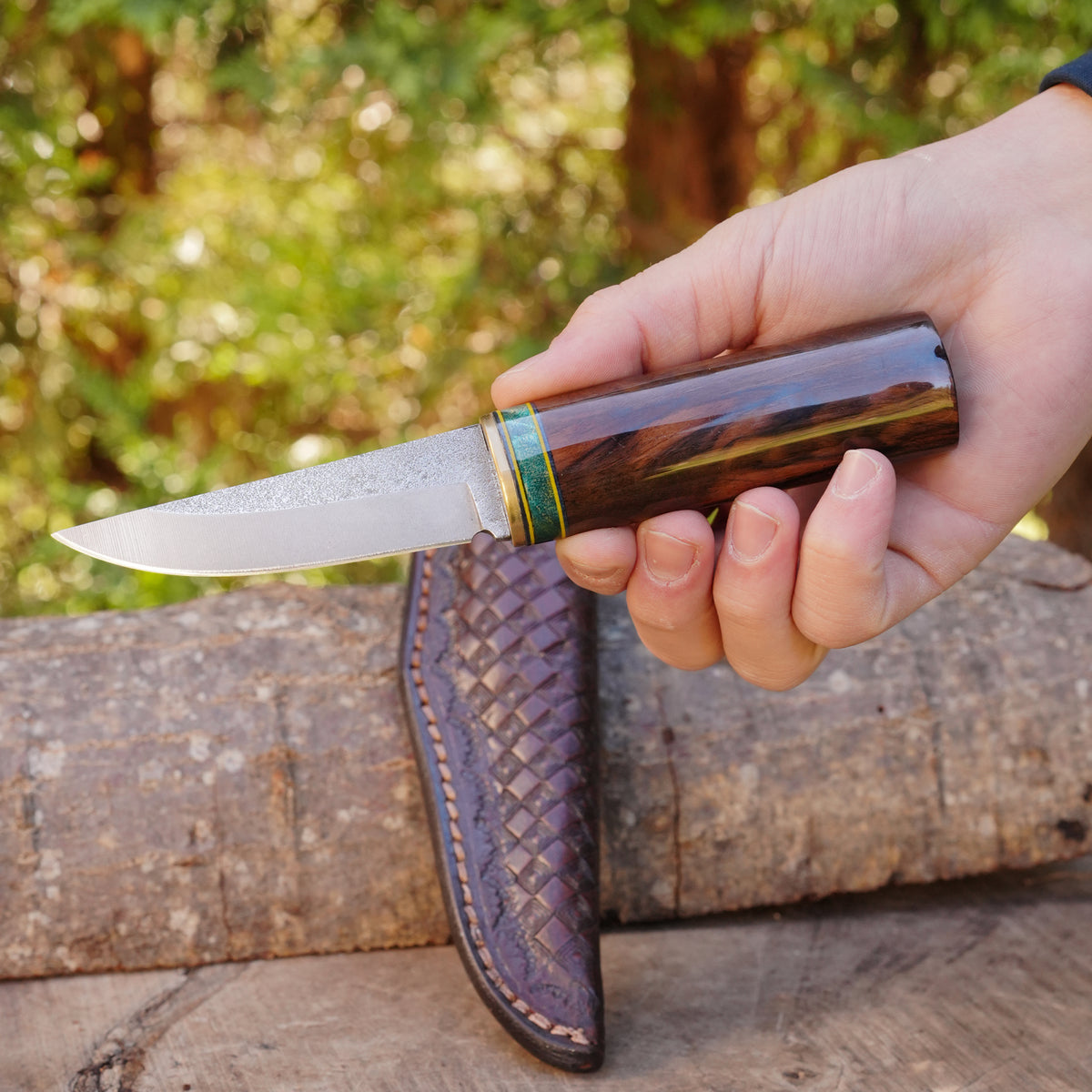 Puukko Model - N690 Çeliği - Japon Kaplama Ceviz Sap