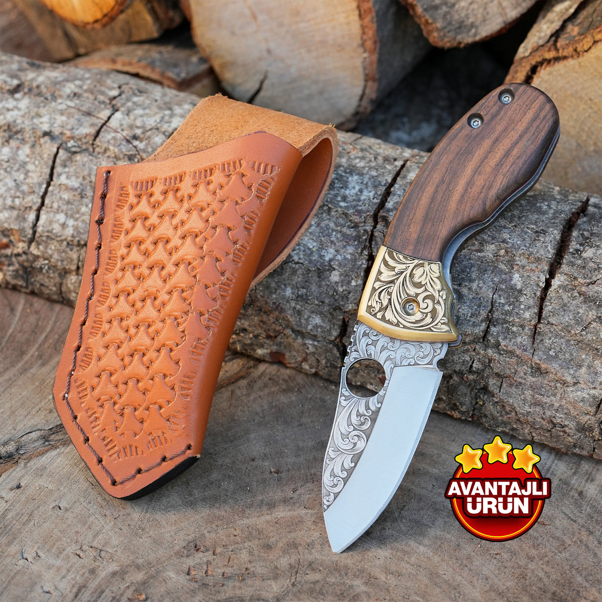 Katlanır Model- N690 Çelik - Ceviz Balçak Pirinç