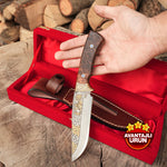 Koleksiyonluk ve Hediyelik Bıçak 24K Altın Kaplama Selahattin Eyyübi - Mescidi Aksa Gravür İşlemeli - Kadife Kutulu