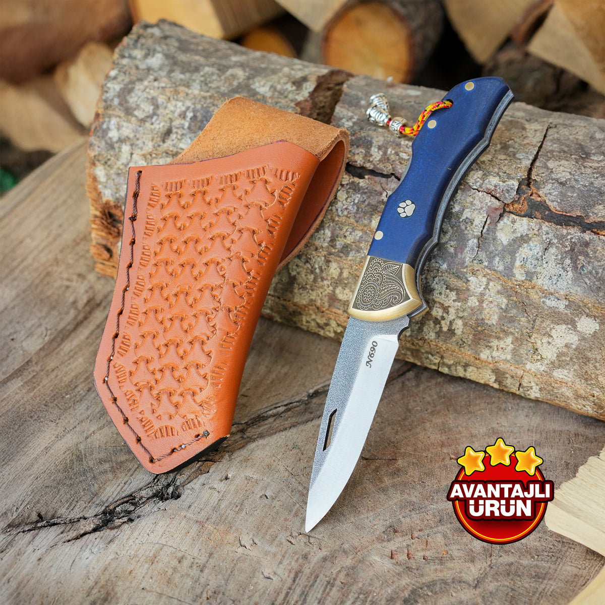 Katlanır Model - N690 Çelik - Mikarta Sap