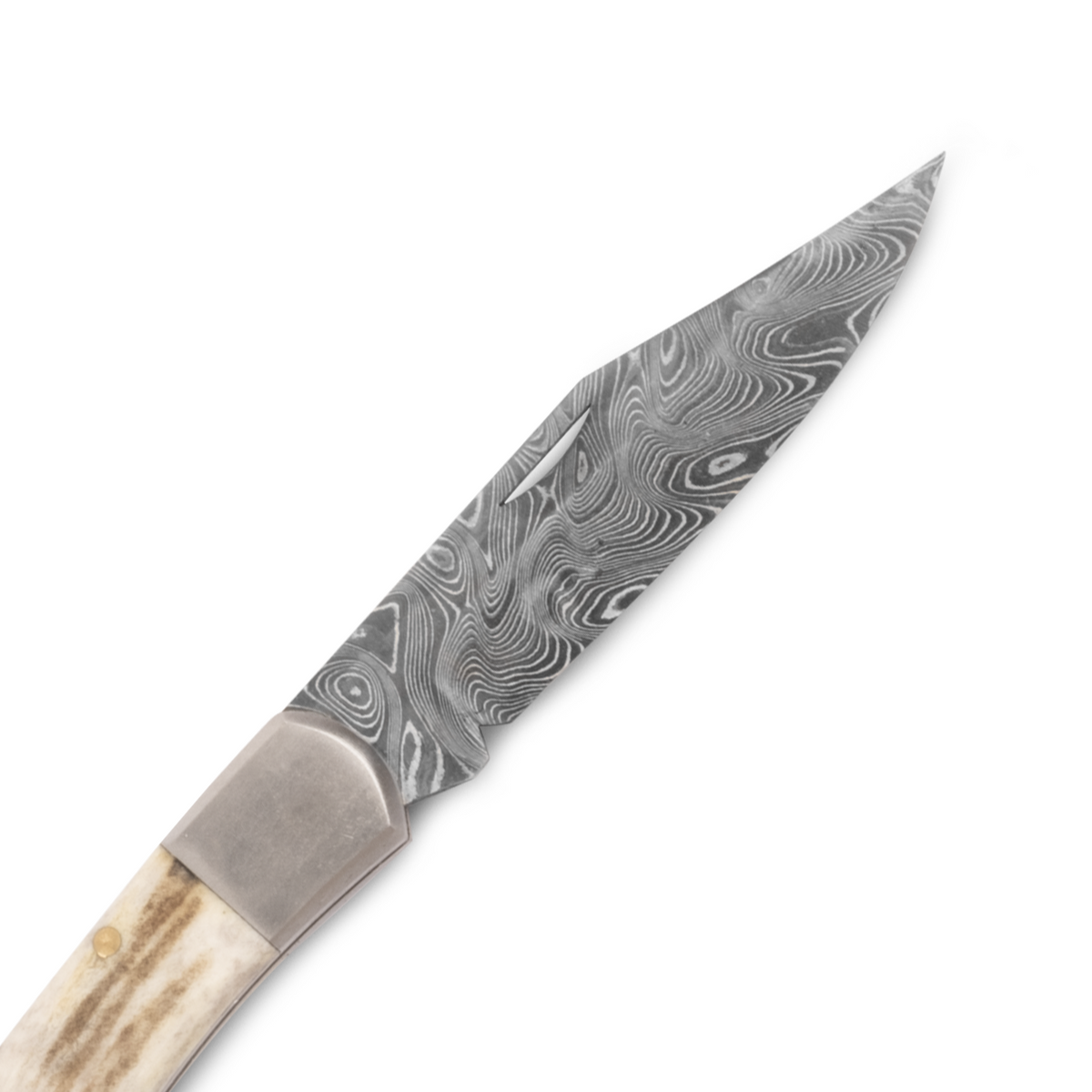 Damascus Çelik Çakı - 22 CM - Geyik Boynuzu Kabza