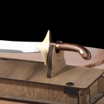 26 cm uzunluğunda el yapımı ceviz saplı paslanmaz çelik bıçak