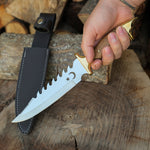 4116 paslanmaz çelikten yapılmış ceviz saplı el yapımı Yatağan bıçağı