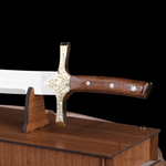 50 cm uzunluğunda paslanmaz Alman çeliğinden üretilmiş el yapımı kılıç