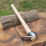 Ceviz saplı paslanmaz çelikten yapılmış el yapımı Yatağan baltası