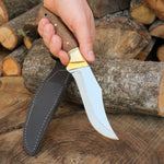 Ceviz sap ve pirinç balçaklı el yapımı Yatağan bıçak modeli