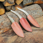 Yatağan ustalarının ürettiği orijinal geyik boynuzlu el yapımı bıçak