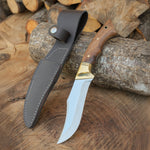 4116 paslanmaz çelikten üretilmiş pirinç detaylı ceviz saplı bıçak