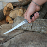 Yatağan atölyelerinde üretilmiş, 30 cm uzunluğunda, hijyenik yapıya sahip, verzalit saplı ve paslanmaz çelikten mutfak bıçağı