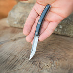 Yatağan ustalarının el işçiliğiyle üretilmiş kemik saplı kompakt katlanır bıçak