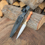 Günlük kullanım ve koleksiyon için uygun, zarif el işçiliği çerkez model bıçak