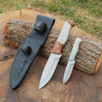 Koleksiyonluk değer taşıyan, epoksi saplı 2 farklı boy bıçak seti