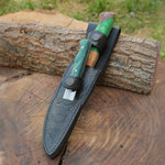 Benzersiz tasarıma sahip, renkli epoksi saplı özel üretim bıçaklar