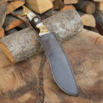 Avcılık, koleksiyon ve outdoor için dayanıklı geyik boynuzu saplı bıçak