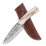 Köse Mehmet ustalığıyla üretilmiş N690 çelik geyik boynuzlu el yapımı bıçak