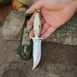 4034 paslanmaz çelikten üretilmiş orijinal geyik saplı el yapımı bıçak