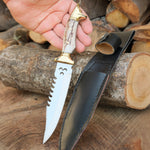 4034 Alman paslanmaz çelikten üretilmiş, epoksi saplı 19 cm el yapımı bıçak