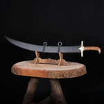 Koleksiyonluk tasarıma sahip ceviz saplı ve taşıma kılıflı uzun Yatağan modeli