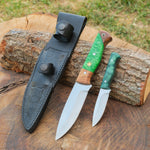 Paslanmaz 4034 Alman çeliği ve epoksi saplı el yapımı 2’li bıçak seti