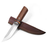 Ergonomik tutuş sağlayan doğal ceviz saplı dayanıklı bıçak