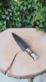 Yatağan ustaları tarafından el işçiliği ile üretilmiş paslanmaz çelik Çerkez model bıçak