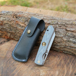 Yatağan ustalarının el işçiliği ile yapılmış stabilize saplı N690 çelik katlanır model