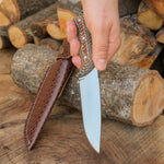 Verzalit saplı, 4034 paslanmaz Alman çeliğinden üretilmiş 26 cm bıçak