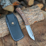 Sırttan kilitli mekanizmaya sahip ceviz saplı Yatağan bıçağı