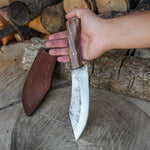 Ergonomik tasarıma sahip ceviz saplı dövme makas çeliği kaliteli bıçak