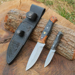 El işçiliğiyle üretilmiş küçük ve büyük boy epoksi saplı bıçak modeli